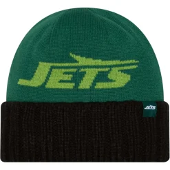 New York Jets Knit^Men's New Era Green Oversize Cuffed Knit Hat