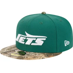 New York Jets Fitted^Men's New Era Green Active Two-Tone Camo 59FIFTY Fitted Hat