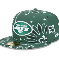 New York Jets Fitted^Men's New Era Green Paisley 59FIFTY Fitted Hat