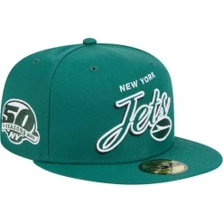 New York Jets Hats | Men^Men's New Era Green Script Sided 59FIFTY Fitted Hat