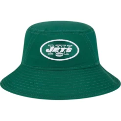 New York Jets Bucket^Men's New Era Green Main Bucket Hat