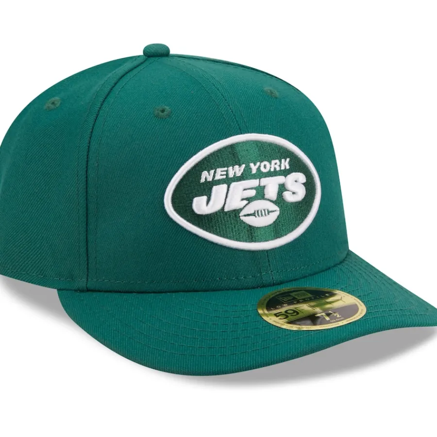New York Jets Fitted^Men's New Era Green Omaha Low Profile 59FIFTY Fitted Hat