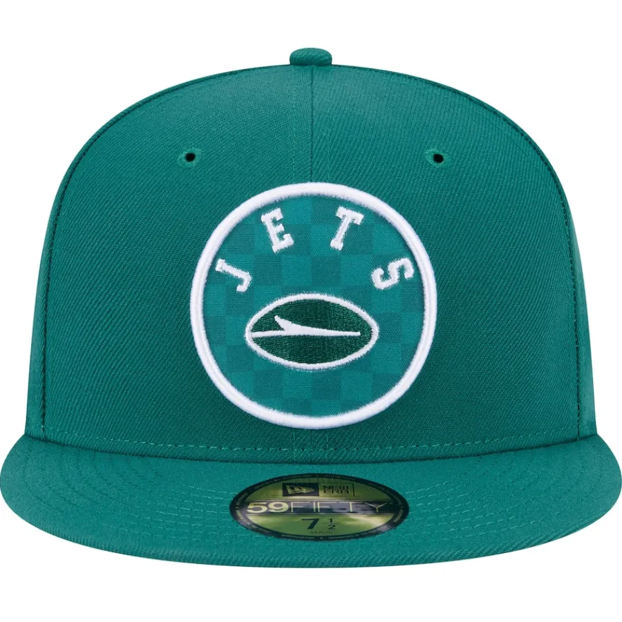 New York Jets Fitted^Men's New Era Green Checkered 59FIFTY Fitted Hat