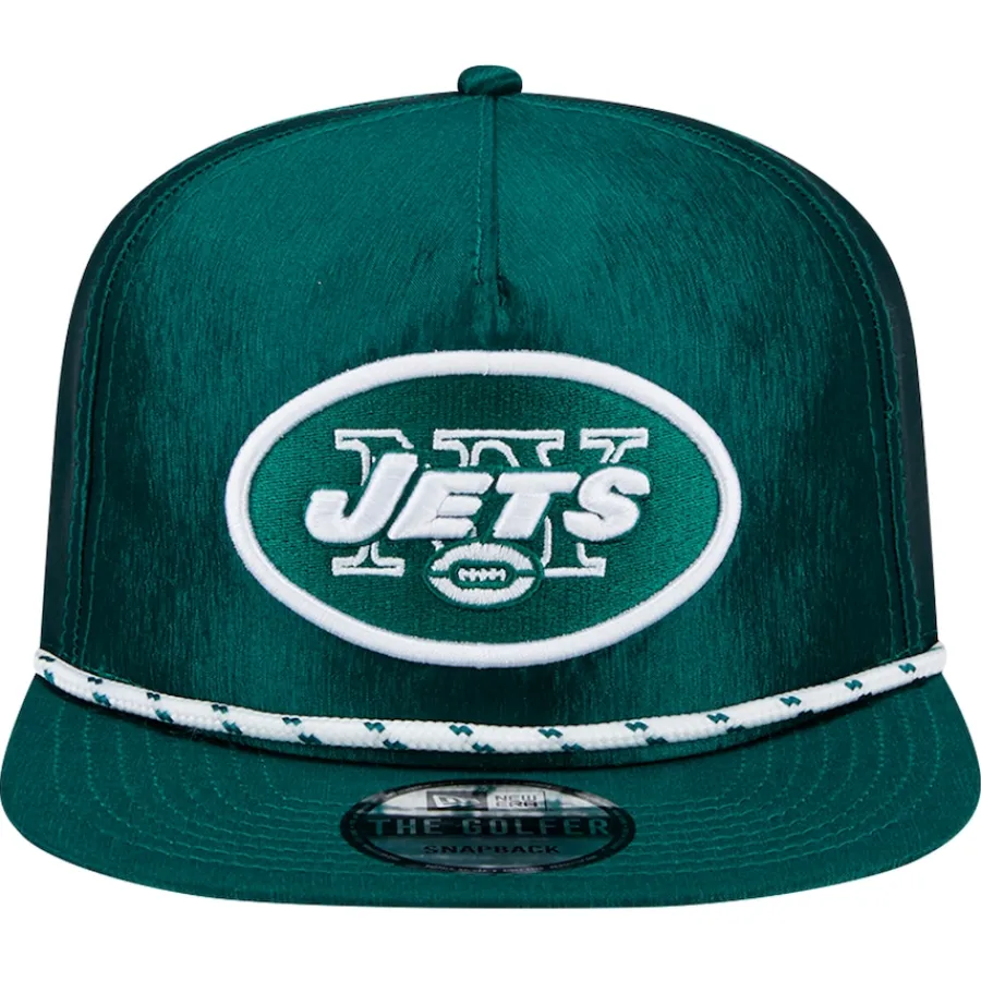 New York Jets Snapback^Men's New Era Green Throwback Rope Golfer Snapback Hat