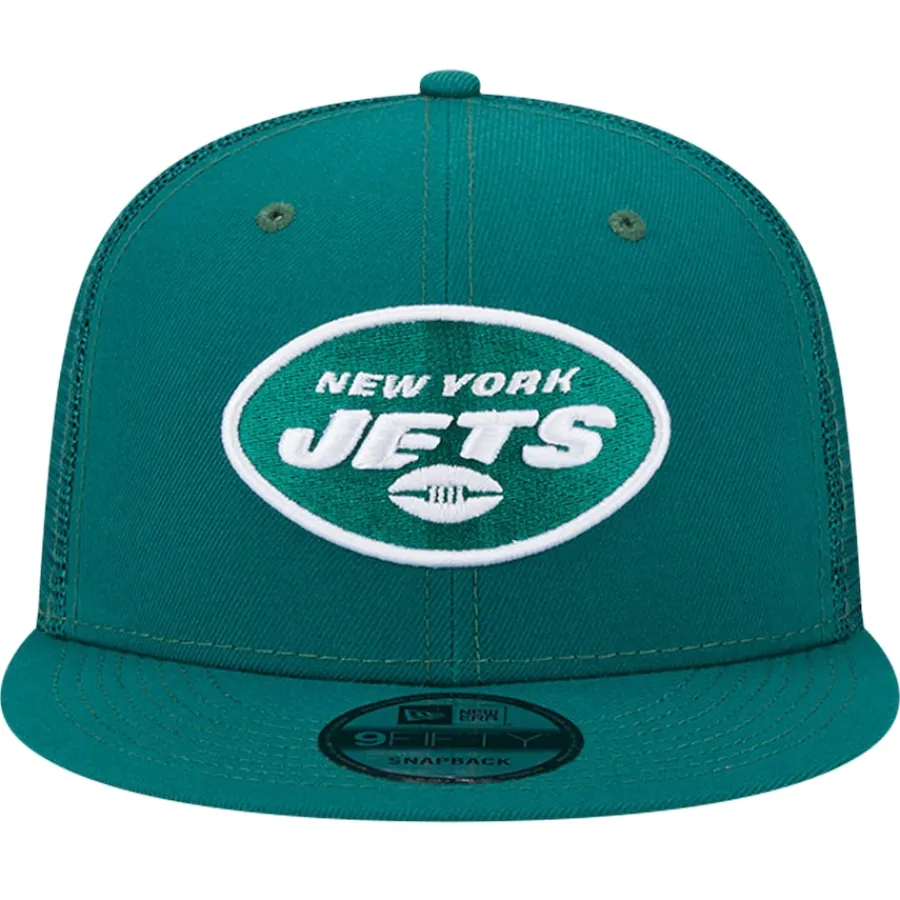 New York Jets Snapback^Men's New Era Green Main Trucker 9FIFTY Snapback Hat