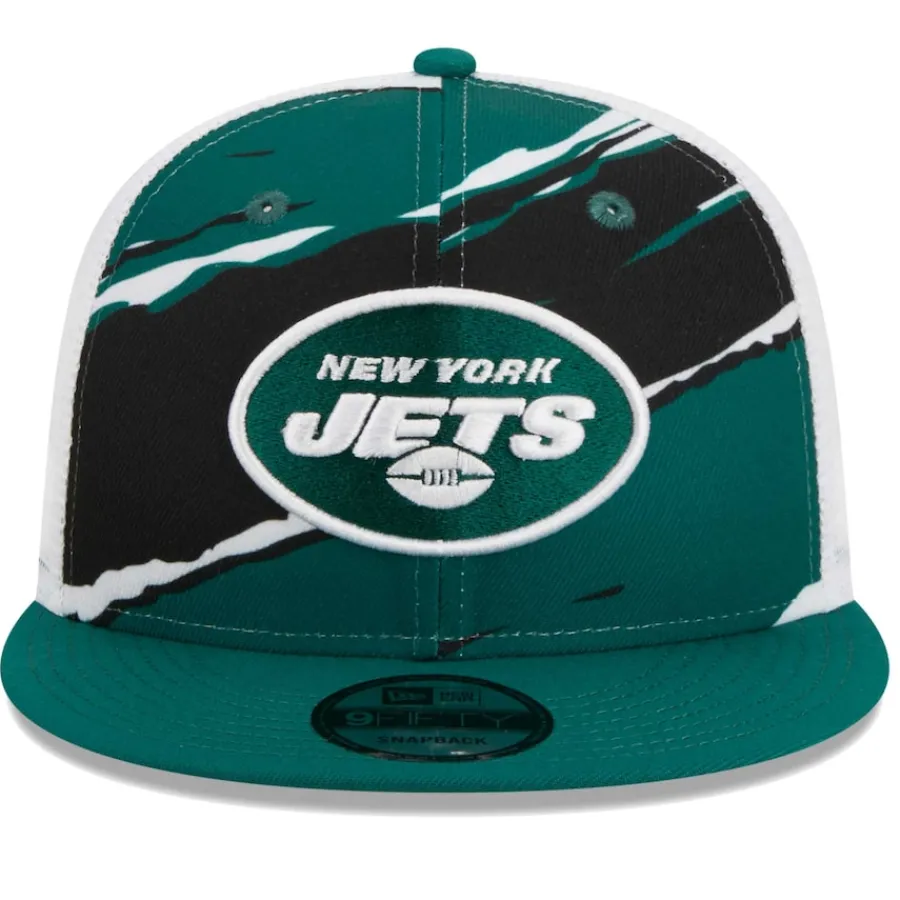 New York Jets Snapback^Men's New Era Green Tear Trucker 9FIFTY Snapback Hat