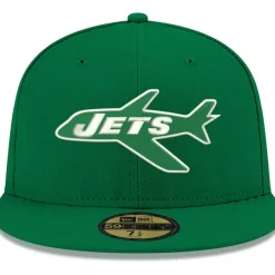 New York Jets Fitted^Men's New Era Kelly Green Omaha Throwback 59FIFTY Fitted Hat