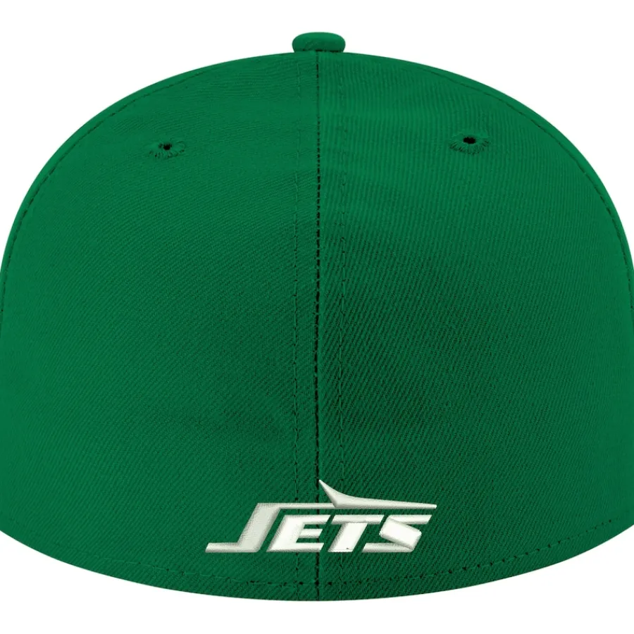 New York Jets Fitted^Men's New Era Kelly Green Omaha Throwback 59FIFTY Fitted Hat