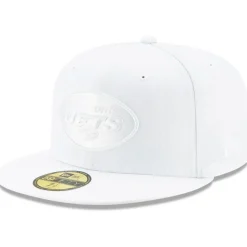 New York Jets Fitted^Men's New Era White On White 59FIFTY Fitted Hat