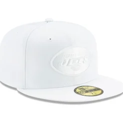 New York Jets Fitted^Men's New Era White On White 59FIFTY Fitted Hat