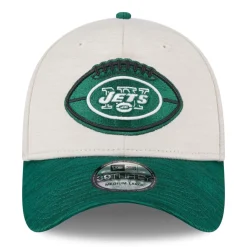 New York Jets Flex^Men's New Era Stone/Green 2024 Sideline Historic 39THIRTY Flex Hat