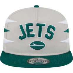 New York Jets Snapback^Men's New Era Stone/Green Athletic Golfer Snapback Hat