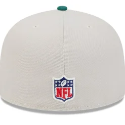 New York Jets Hats | Men^Men's New Era Stone/Green 2024 Sideline Historic 59FIFTY Fitted Hat