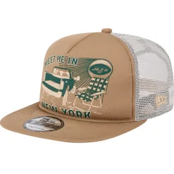 New York Jets Snapback^Men's New Era Tan Meet Me 9FIFTY Snapback Hat