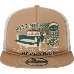 New York Jets Snapback^Men's New Era Tan Meet Me 9FIFTY Snapback Hat