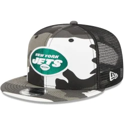 New York Jets Snapback^Men's New Era Urban Camo 9FIFTY Trucker Snapback Hat