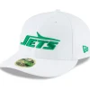 New York Jets Fitted^Men's New Era White Omaha Low Profile 59FIFTY Fitted Hat
