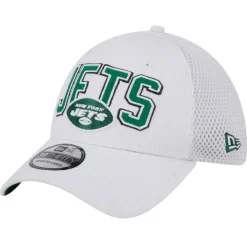 New York Jets Flex^Men's New Era White Breakers 39THIRTY Flex Hat