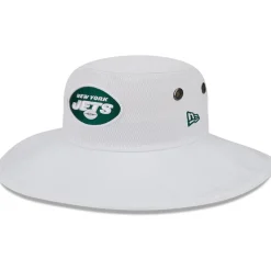 New York Jets Bucket^Men's New Era White 2023 NFL Training Camp Panama Bucket Hat
