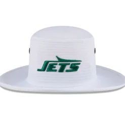 New York Jets Bucket^Men's New Era White 2024 NFL Training Camp Panama Bucket Hat