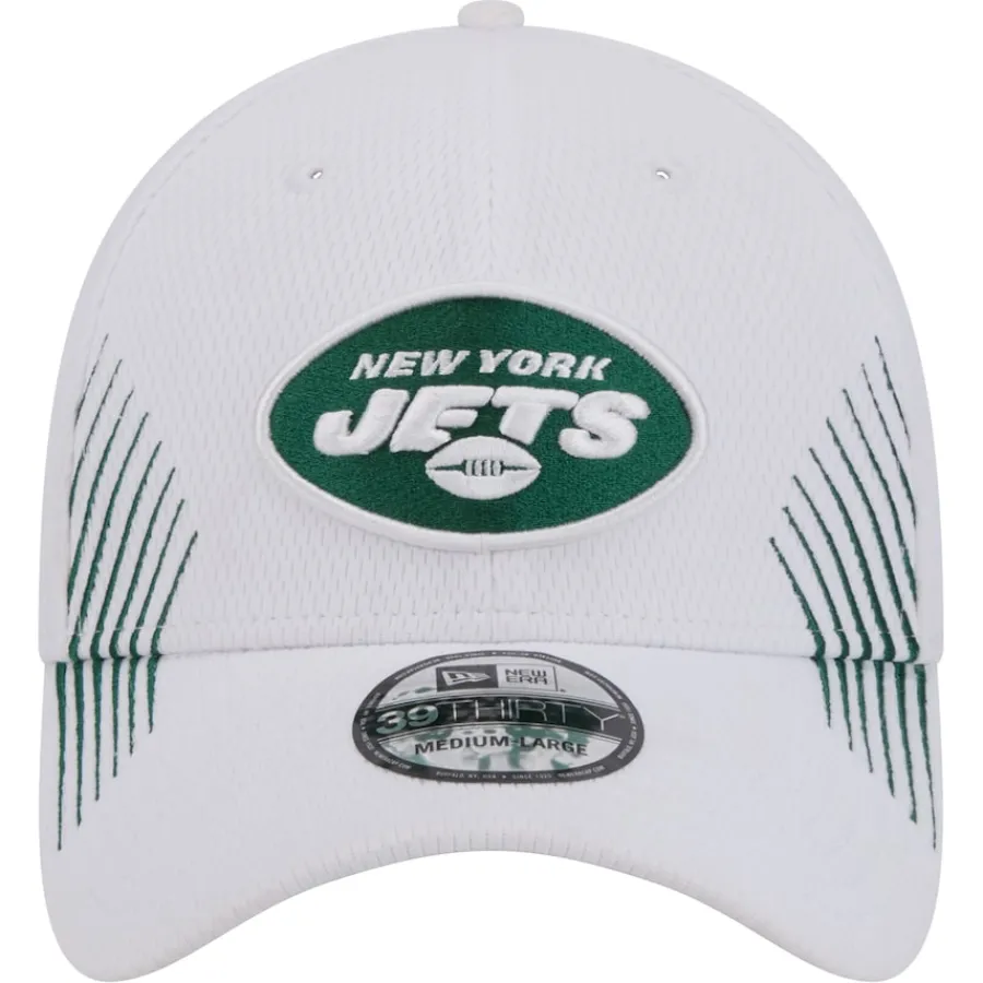 New York Jets Flex^Men's New Era White Active 39THIRTY Flex Hat