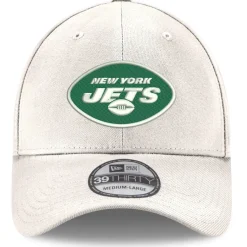 New York Jets Flex^Men's New Era White Iced II 39THIRTY Flex Hat