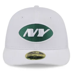 New York Jets Fitted^Men's New Era White Omaha Low Profile 59FIFTY Fitted Hat