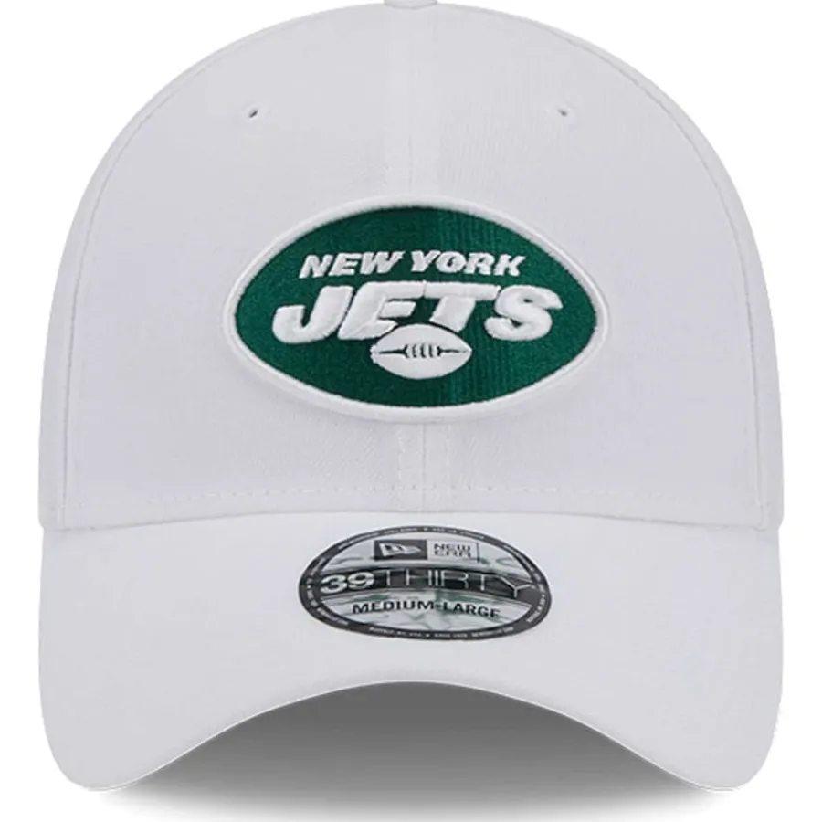 New York Jets Flex^Men's New Era White Main 39THIRTY Flex Hat