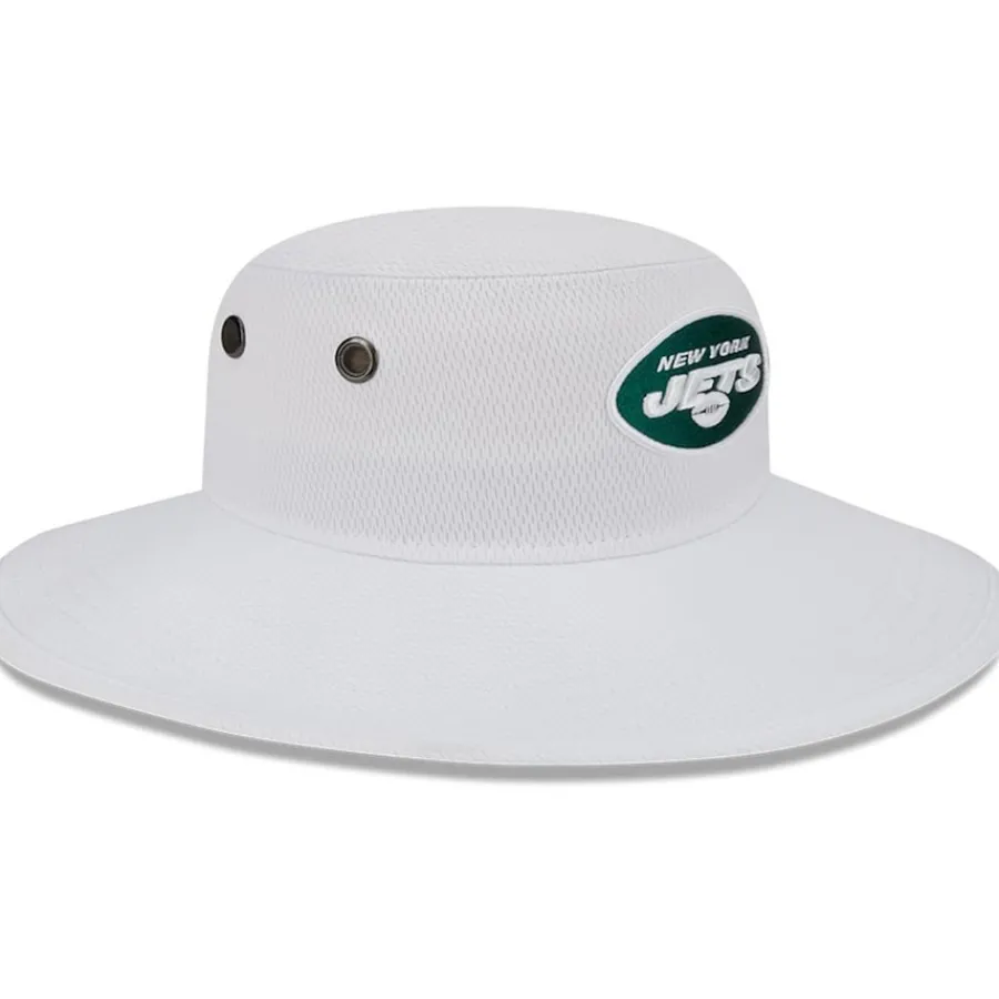 New York Jets Bucket^Men's New Era White 2023 NFL Training Camp Panama Bucket Hat