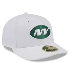 New York Jets Fitted^Men's New Era White Omaha Low Profile 59FIFTY Fitted Hat
