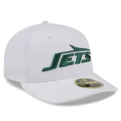 New York Jets Fitted^Men's New Era White Wordmark Omaha Low Profile 59FIFTY Fitted Hat