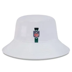New York Jets Bucket^Men's New Era White 2024 NFL Training Camp Stretch Bucket Hat