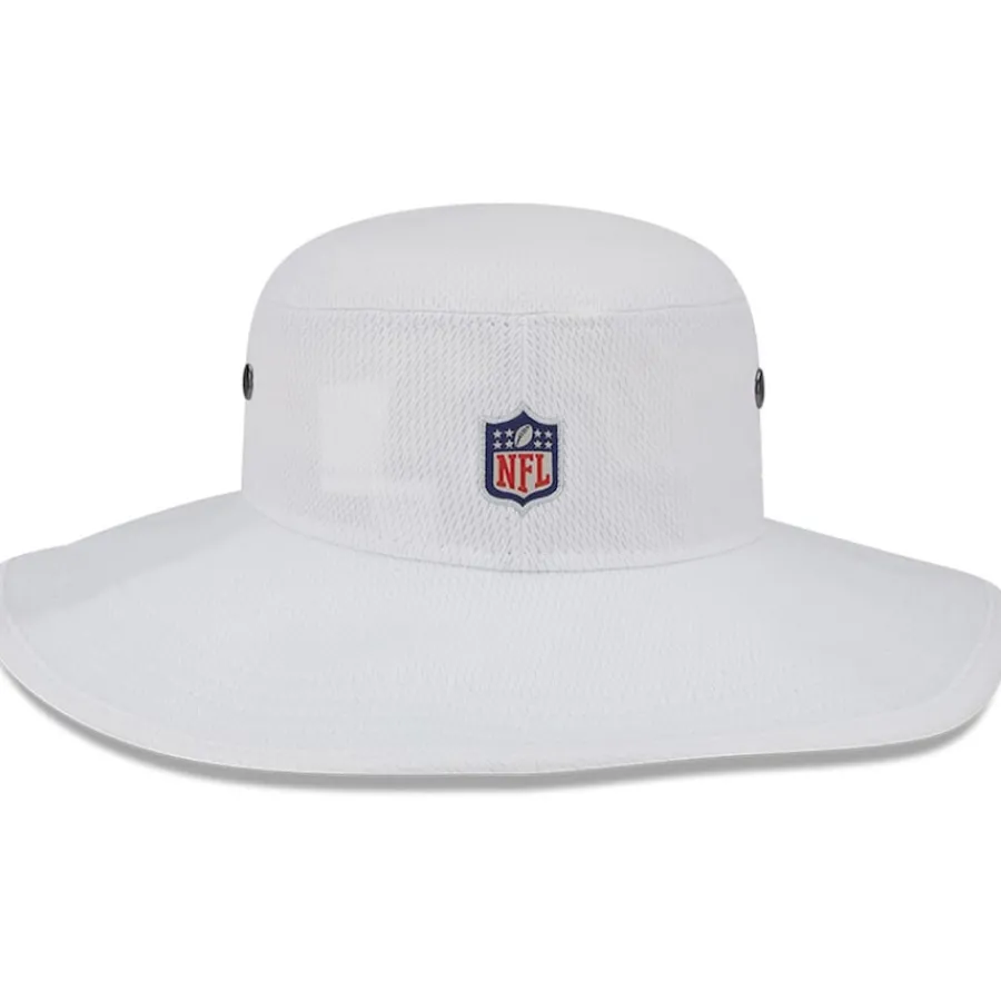 New York Jets Bucket^Men's New Era White 2023 NFL Training Camp Panama Bucket Hat