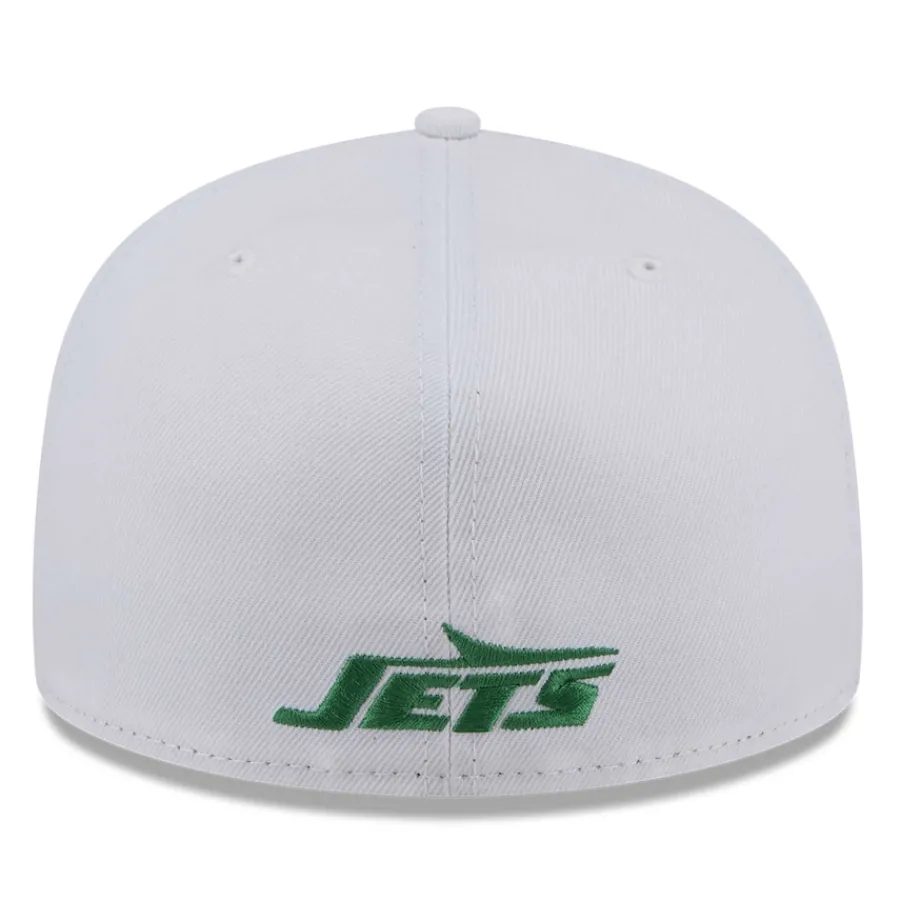 New York Jets Fitted^Men's New Era White Wordmark Omaha 59FIFTY Fitted Hat