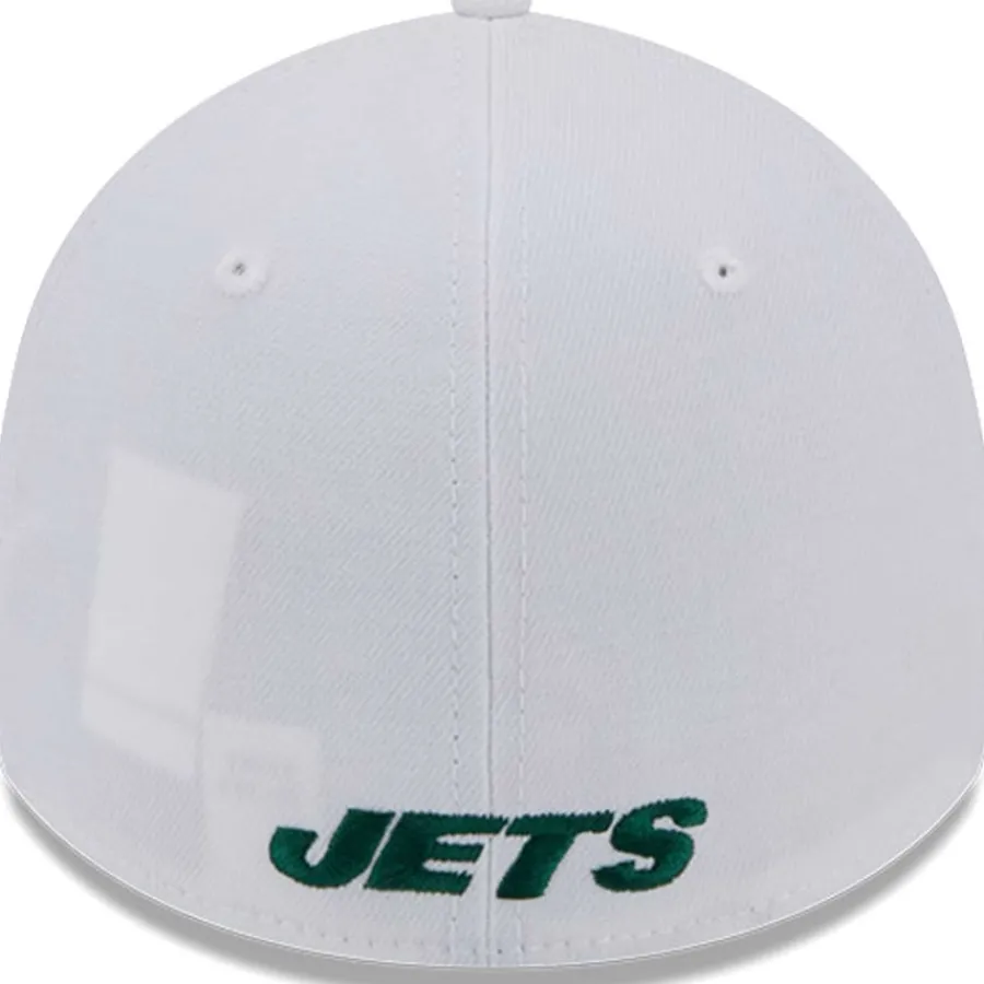 New York Jets Flex^Men's New Era White Main 39THIRTY Flex Hat