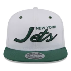 New York Jets Hats | Men^Men's New Era White/Green Sparky Original 9FIFTY Snapback Hat