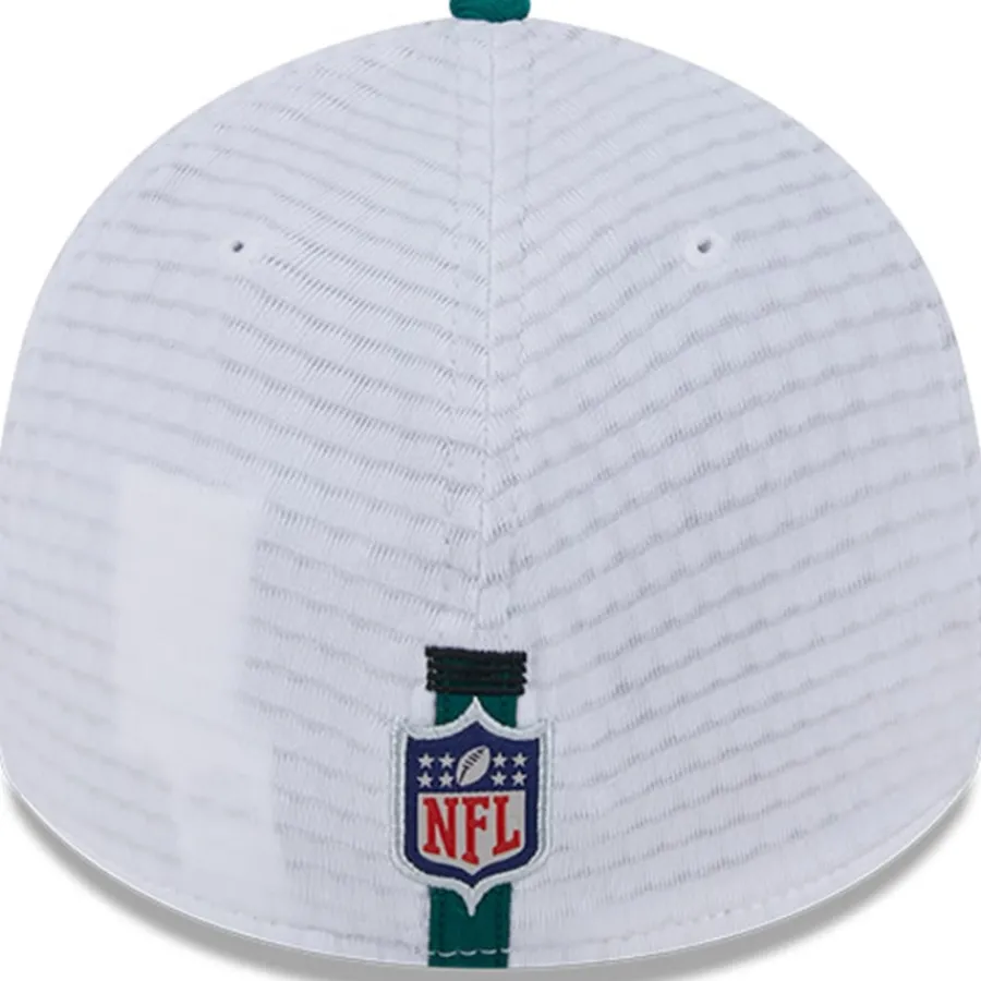New York Jets Flex^Men's New Era White/Green 2024 NFL Training Camp 39THIRTY Flex Hat