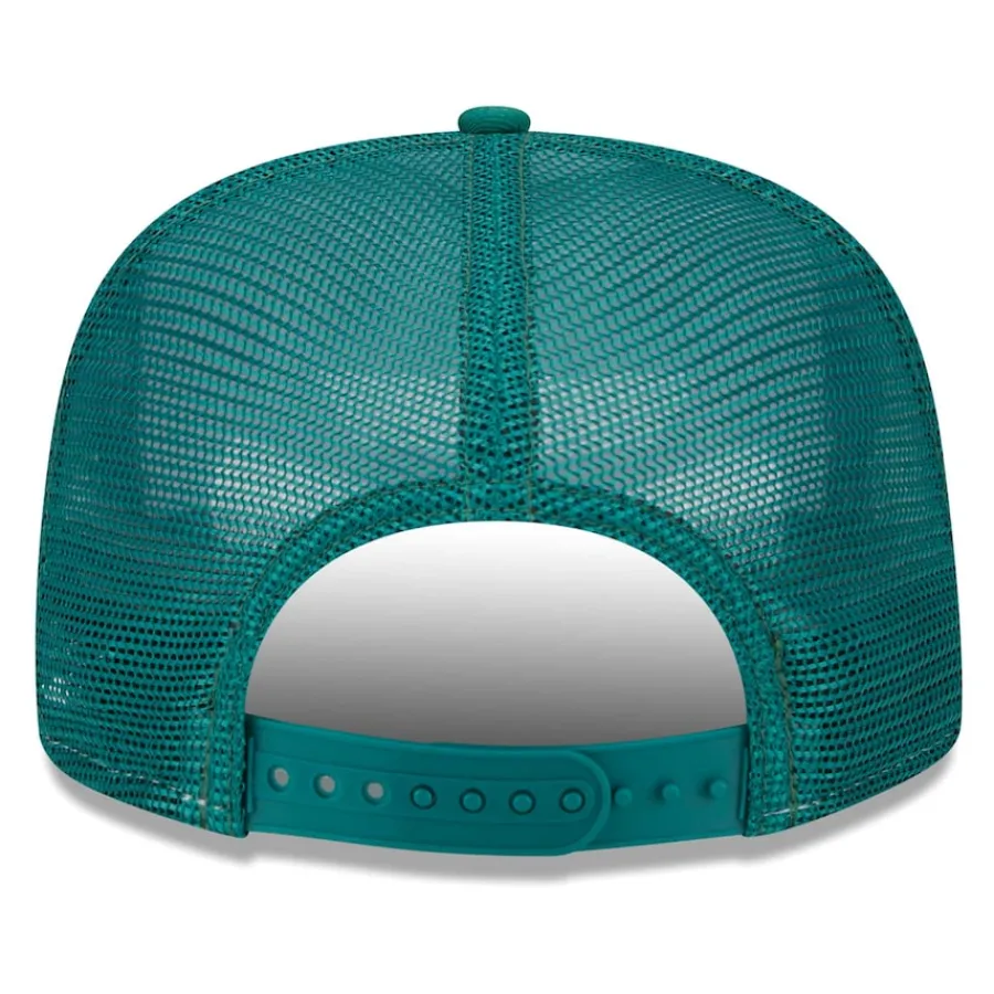 New York Jets Snapback^Men's New Era White/Green Banger 9FIFTY Trucker Snapback Hat