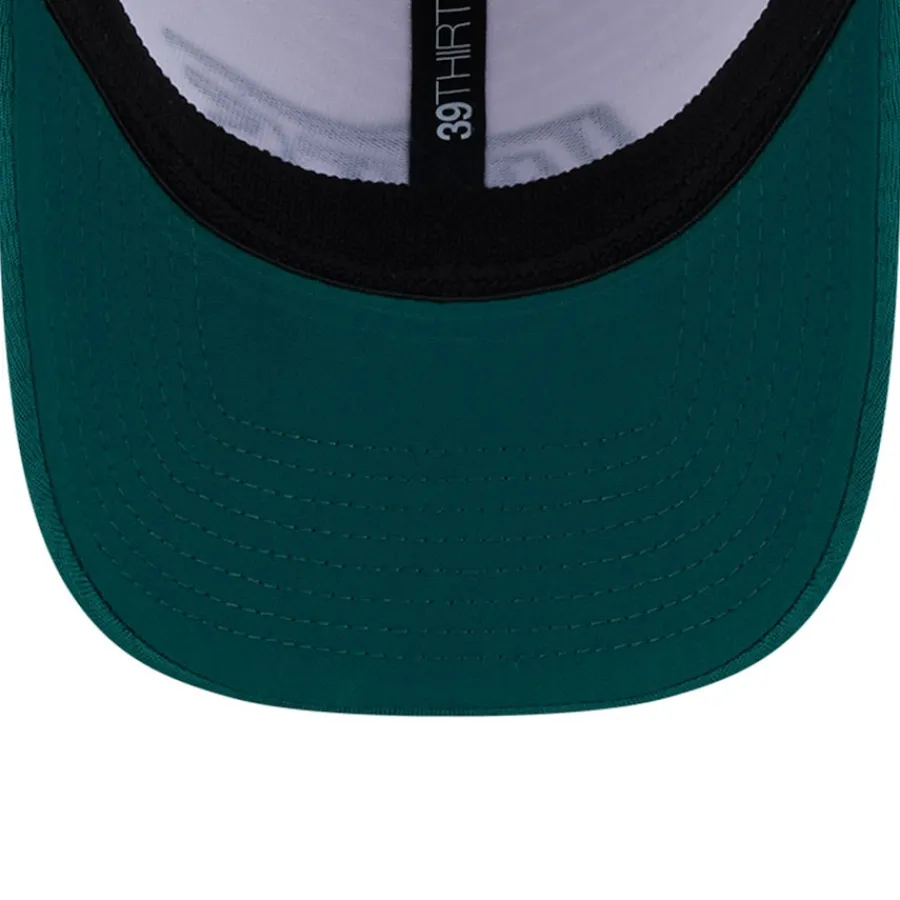 New York Jets Flex^Men's New Era White/Green 2024 NFL Training Camp 39THIRTY Flex Hat