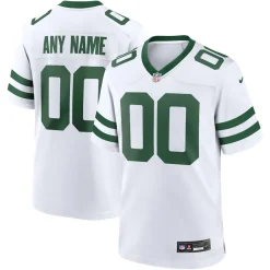 New York Jets Jerseys | Men^Men's Nike Legacy White Custom Game Jersey