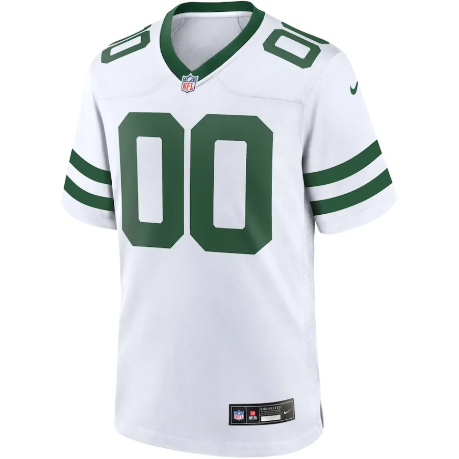 New York Jets Jerseys | Men^Men's Nike Legacy White Custom Game Jersey