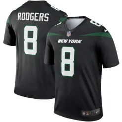 New York Jets T-Shirts | Men^Men's Nike Aaron Rodgers Black Alternate Legend Player Performance Top