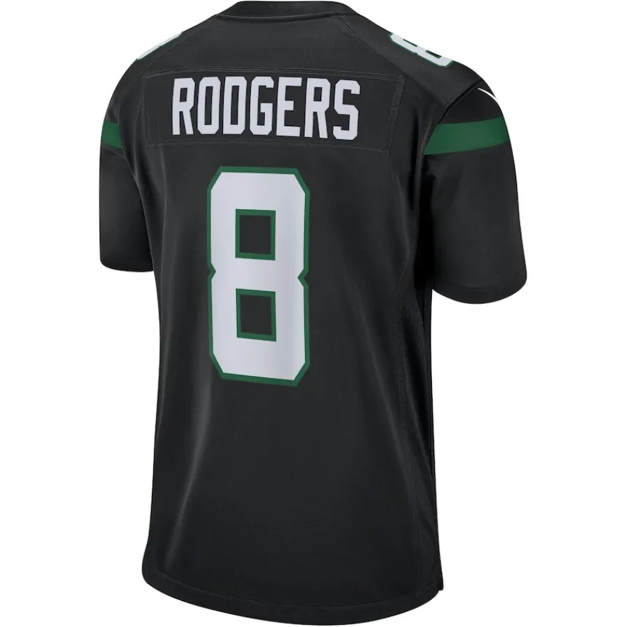 New York Jets Jerseys | Men^Men's Nike Aaron Rodgers Black Game Jersey