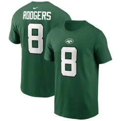 New York Jets T-Shirts | Men^Men's Nike Aaron Rodgers Green Player Name & Number T-Shirt