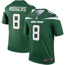 New York Jets Nike Legend | Short Sleeved^Men's Nike Aaron Rodgers Gotham Green Team Legend Player Performance Top