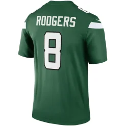 New York Jets Nike Legend | Short Sleeved^Men's Nike Aaron Rodgers Gotham Green Team Legend Player Performance Top