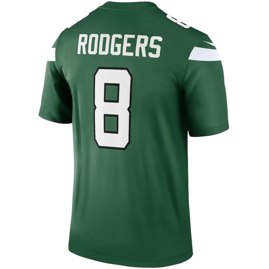 New York Jets Nike Legend | Short Sleeved^Men's Nike Aaron Rodgers Gotham Green Team Legend Player Performance Top