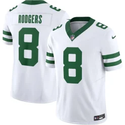 New York Jets Nike Limited^Men's Nike Aaron Rodgers Legacy White Vapor F.U.S.E. Limited Jersey