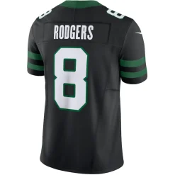 New York Jets Jerseys | Men^Men's Nike Aaron Rodgers Legacy Black Alternate Vapor F.U.S.E. Limited Jersey