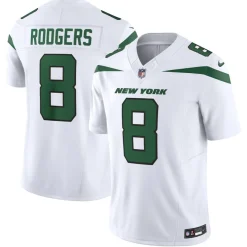 New York Jets Jerseys | Men^Men's Nike Aaron Rodgers Spotlight White Vapor F.U.S.E. Limited Jersey